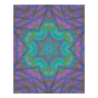 P36C Motif Abstrait Étoilé Mandala Coloré Unique