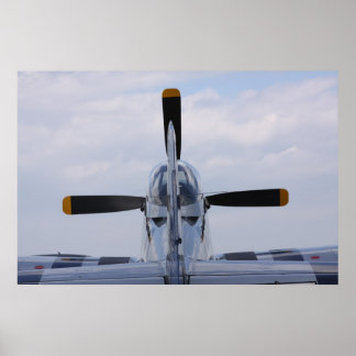 Poster P51 Mustang prêt pour le vol
