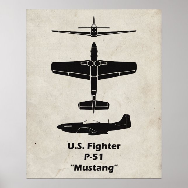Poster P-51 Mustang (Devant)