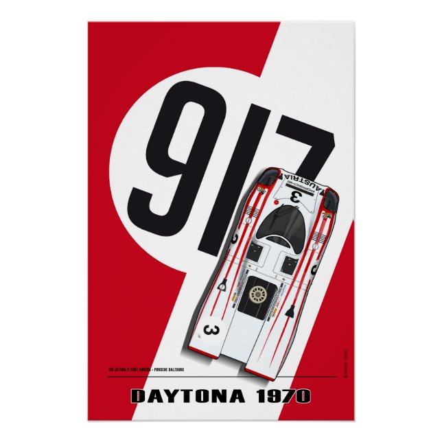 Poster P 917 Elford-Ahrens Daytona 1970 (Devant)