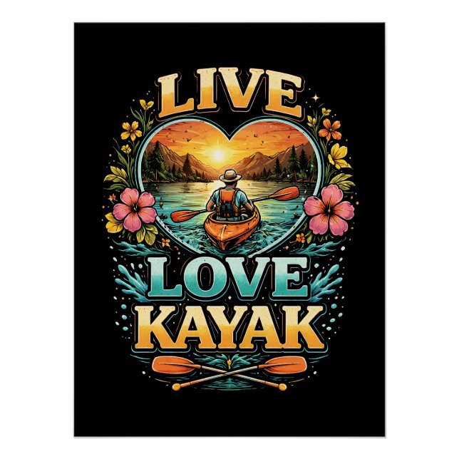 Poster Paddle Into the Sunset (Devant)