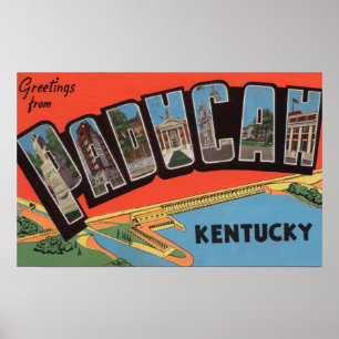 Poster Paducah, Kentucky - grandes scènes de lettre