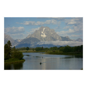 Poster Pagaie dans le parc national de Grand Teton