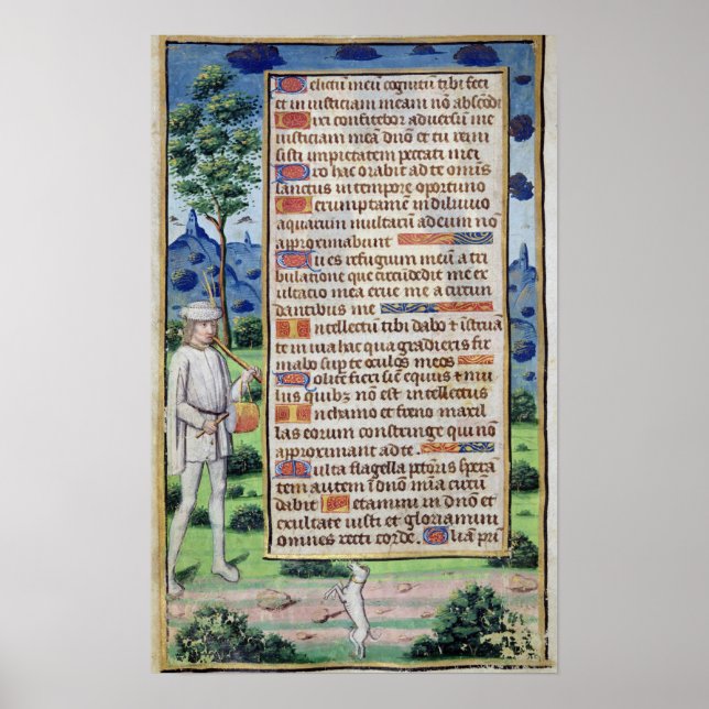 Poster Page de texte avec un détail de bordure d'un (Devant)