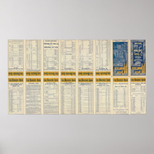 Poster Page des textes d'itinéraire de montagne de fer