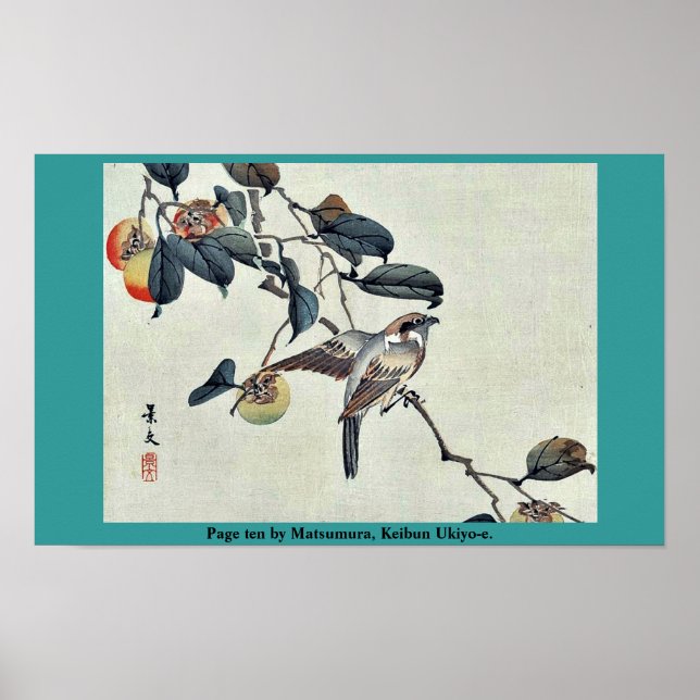 Poster Page dix de Matsumura, Keibun Ukiyo-e. (Devant)