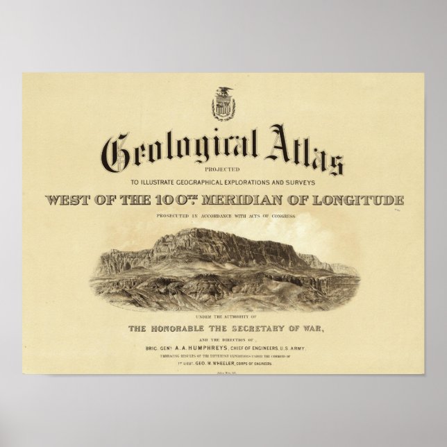 Poster Page Titre de l'Atlas géologique (Devant)