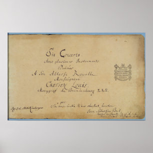 Poster Page titre des 'concerts de Brandebourg