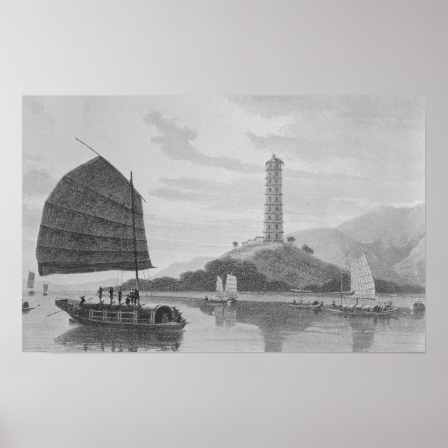 Poster Pagode au Whampoa, 1810 (Devant)