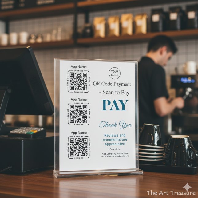 Poster Paiement par Code QR - Logo de l'entreprise Scanne (Créateur téléchargé)