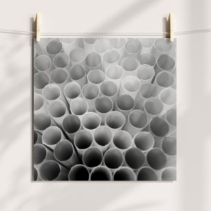 Poster Pailles pliables noires et blanches