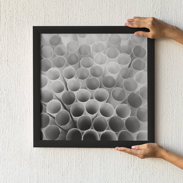 Poster Pailles pliables noires et blanches (Créateur téléchargé)