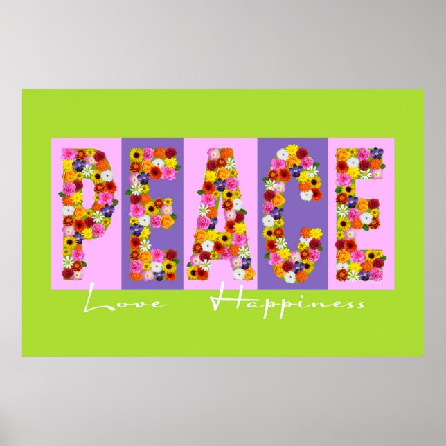 Poster Paix, Amour, Bonheur (Devant)