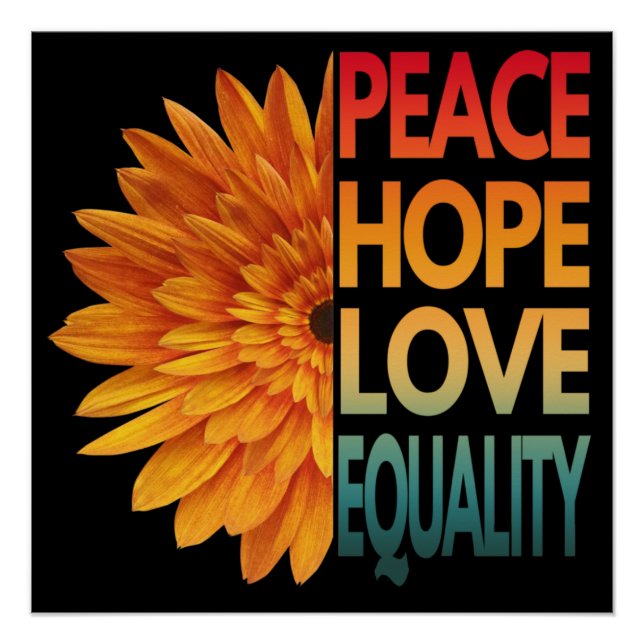 POSTER PAIX AMOUR ESPOIR ÉGALITÉ  (Devant)