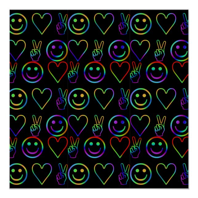 POSTER PAIX, AMOUR ET BONHEUR (Devant)