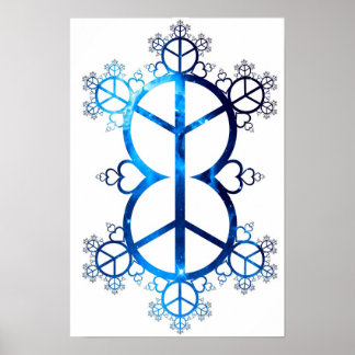 Poster Paix universelle et amour fractal