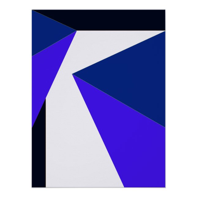 Poster Pájaro azul y blanco (Devant)