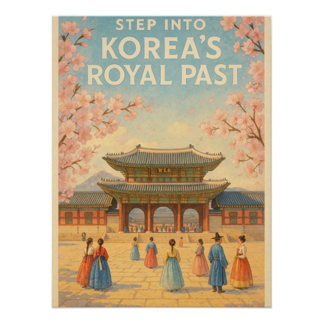 Poster Palais Gyeongbokgung à Séoul (Devant)