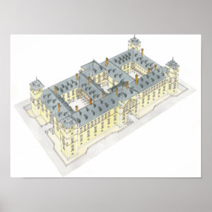 Poster Palais Royal d'El Pardo. Madrid Espagne