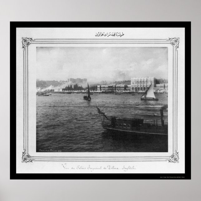 Poster Palais Royal Dolmabahce Istanbul 1885 (Devant)
