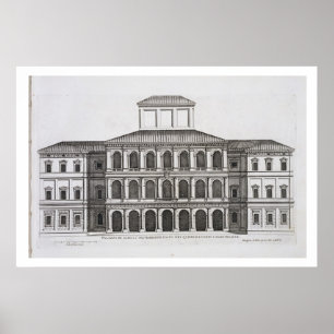 Poster Palazzo Barberini sur le Quirinale, terminé 1630,
