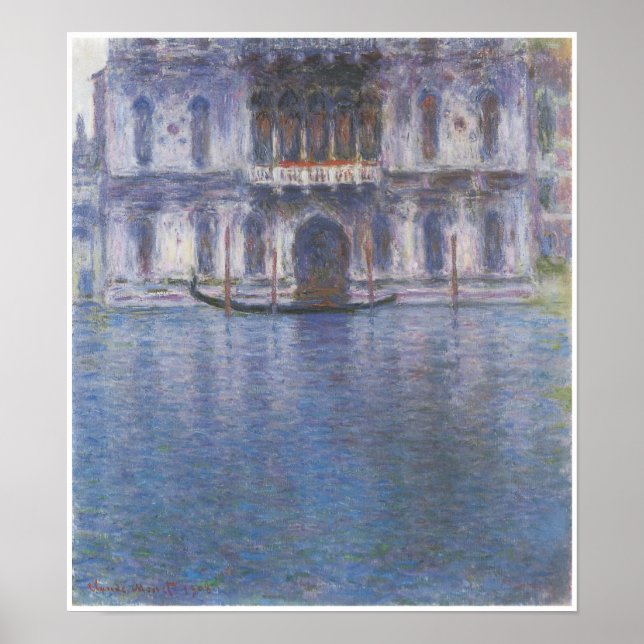 Poster Palazzo Contarini, Venise, Claude Monet (Devant)