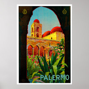 Poster Palerme Sicile Italie Travel Art