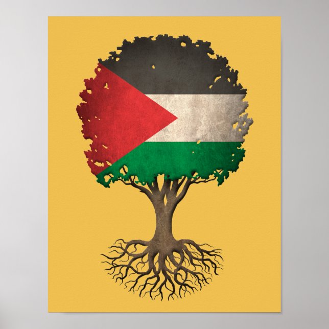 Poster Palestinian Flag Tree of Life Customizable (Devant)