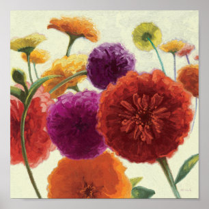 Poster Palette pure Zinnias