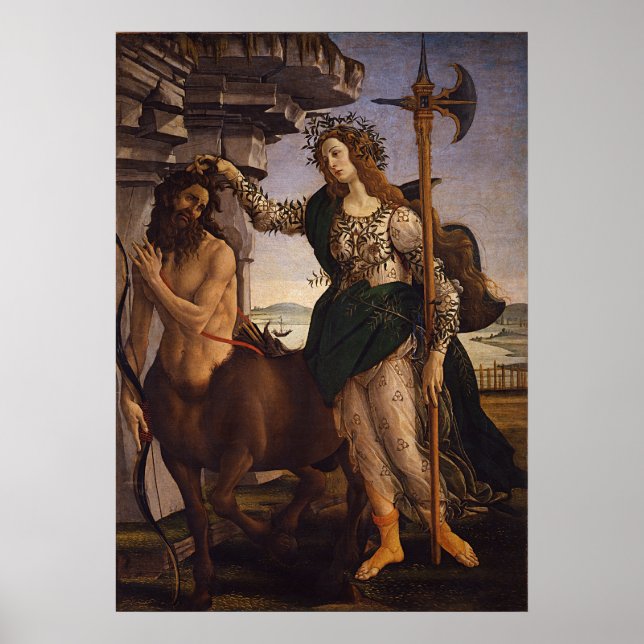 Poster Pallas and the Centaur by Botticelli (Devant)