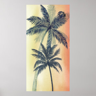 Poster Palmettes tropicales