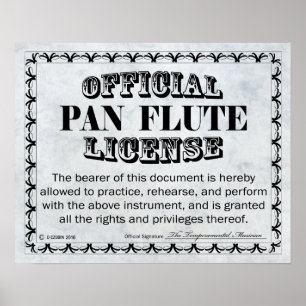 Poster Pan Flute License