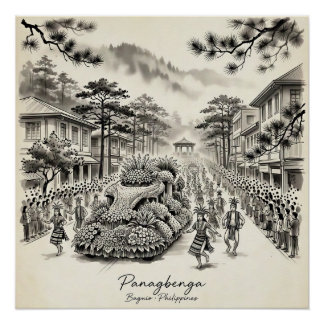 Poster Panagbenga Festival Baguio Philippines Flower Fest