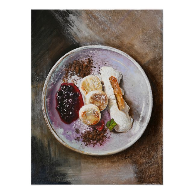 Poster Pancakes au fromage aux baies - Gourmandise (Devant)