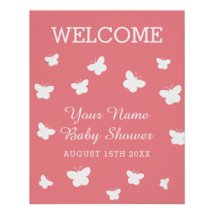 Poster Pancarte de bienvenue pour une baby shower de prin
