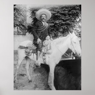 Poster Pancho Villa général révolutionnaire mexicain