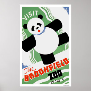Poster Panda Brookfield Zoo 1938 WPA