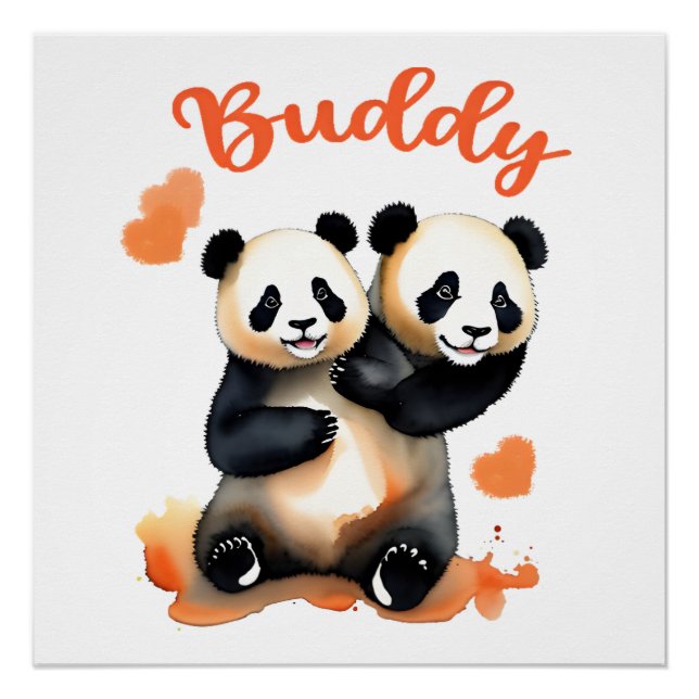 Poster Panda Buddy (Devant)
