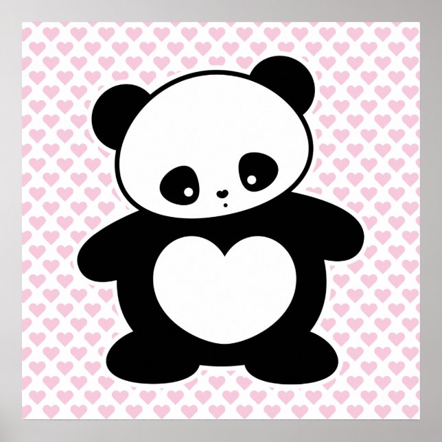 Poster Panda Kawaii (Devant)
