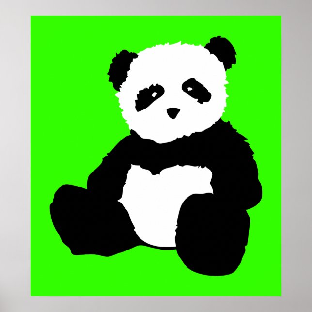 Poster panda plush. (Devant)