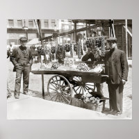 Panier alimentaire à Little Italy, 1908. Photo vin