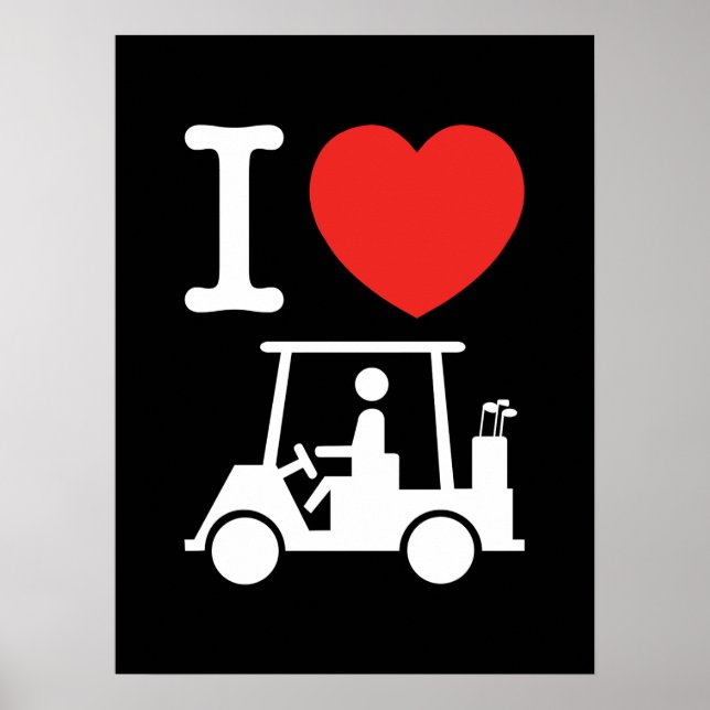 Poster Panier de golf I Heart (Love) (Devant)