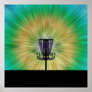 Poster Panier de golf Tie Dye Disk