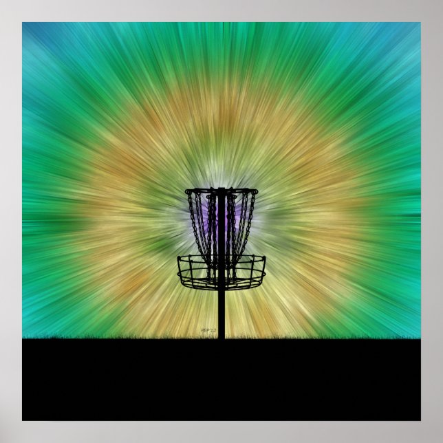 Poster Panier de golf Tie Dye Disk (Devant)
