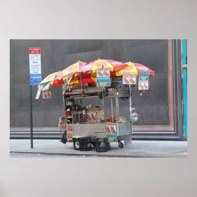 Poster Panier NYC Hotdog (Devant)