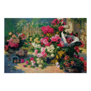 Poster Paniers de fleurs et pots de fleurs Alfred Petit e