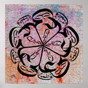 Poster Panjjtan - پ -پ- de chêne contenant des produits c