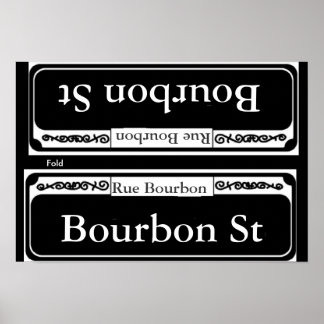 Poster Panneau Bourbon Street, Modèle plié