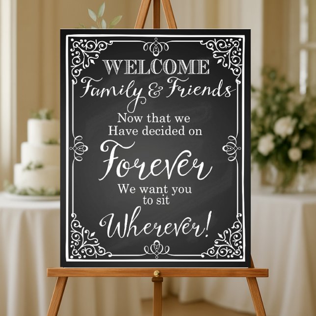 Poster Panneau Chalkboard du plan de sièges mariage alter (Créateur téléchargé)