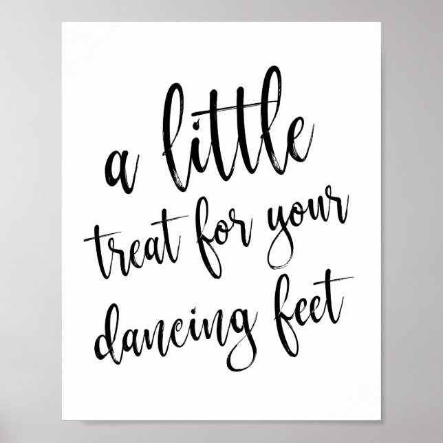 Poster Panneau Chaussures de Danse Noir et Blanc 8x10 (Devant)